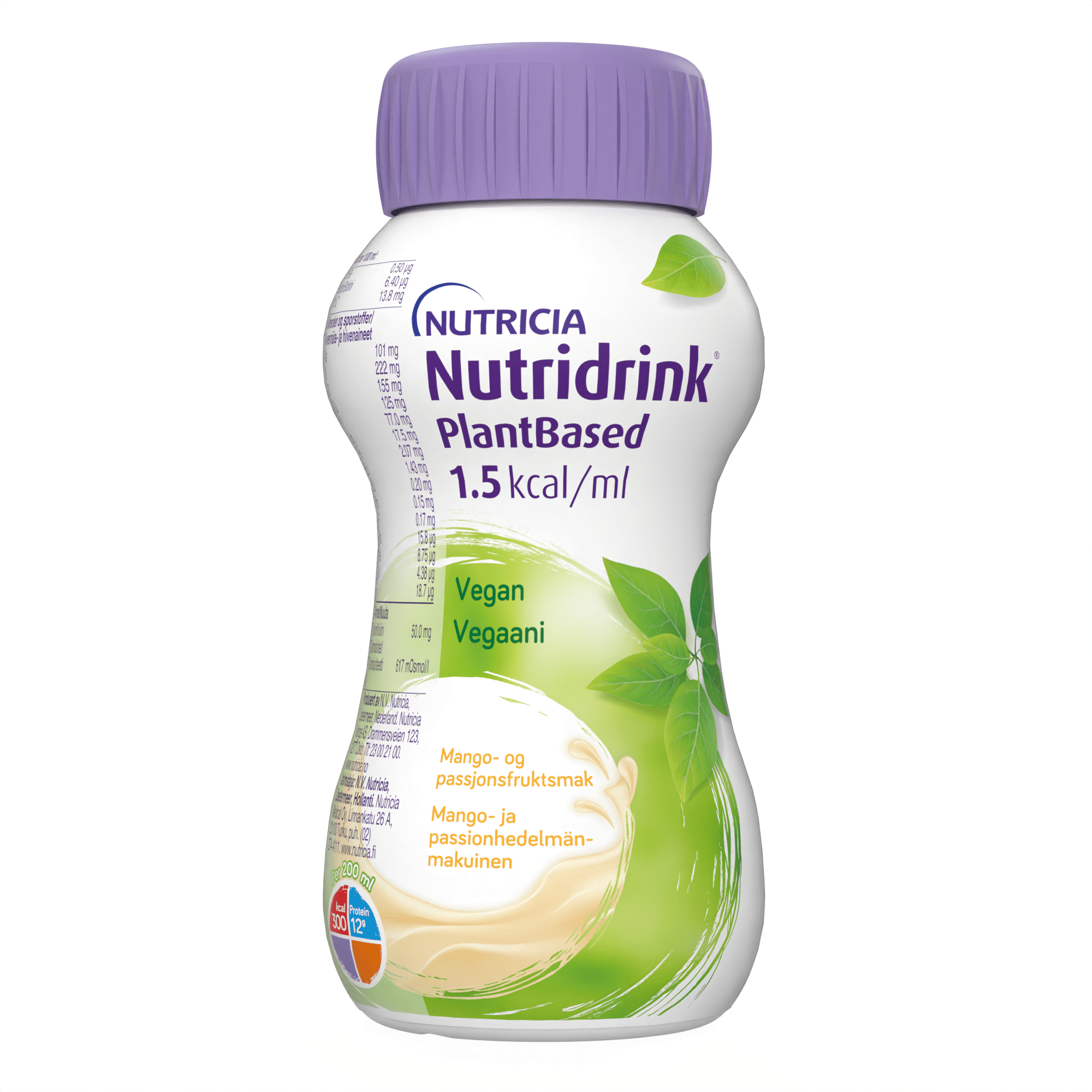 Nutridrink PlantBased su mangų ir pasiflorų skoniu