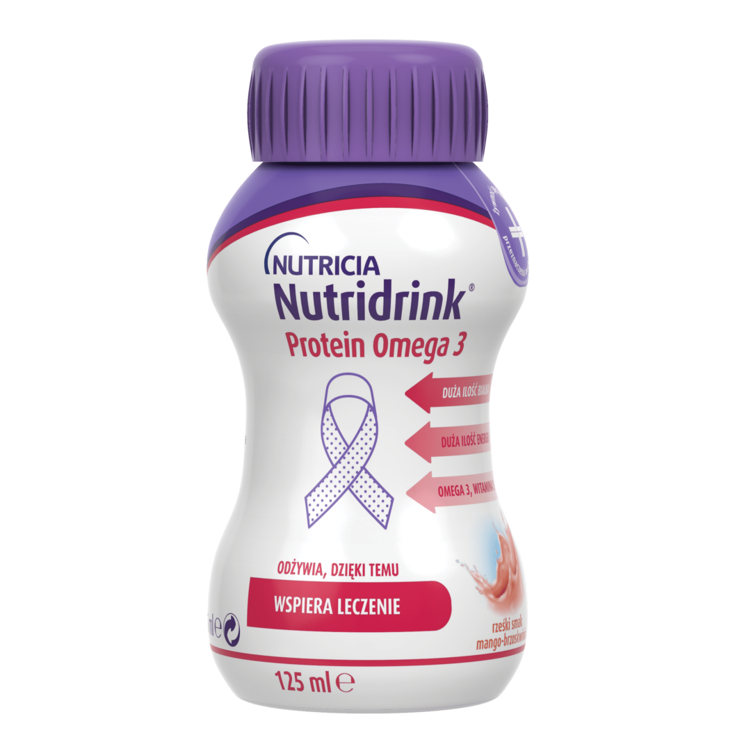 NUTRIDRINK PROTEIN OMEGA 3 Mangų ir persikų skonio