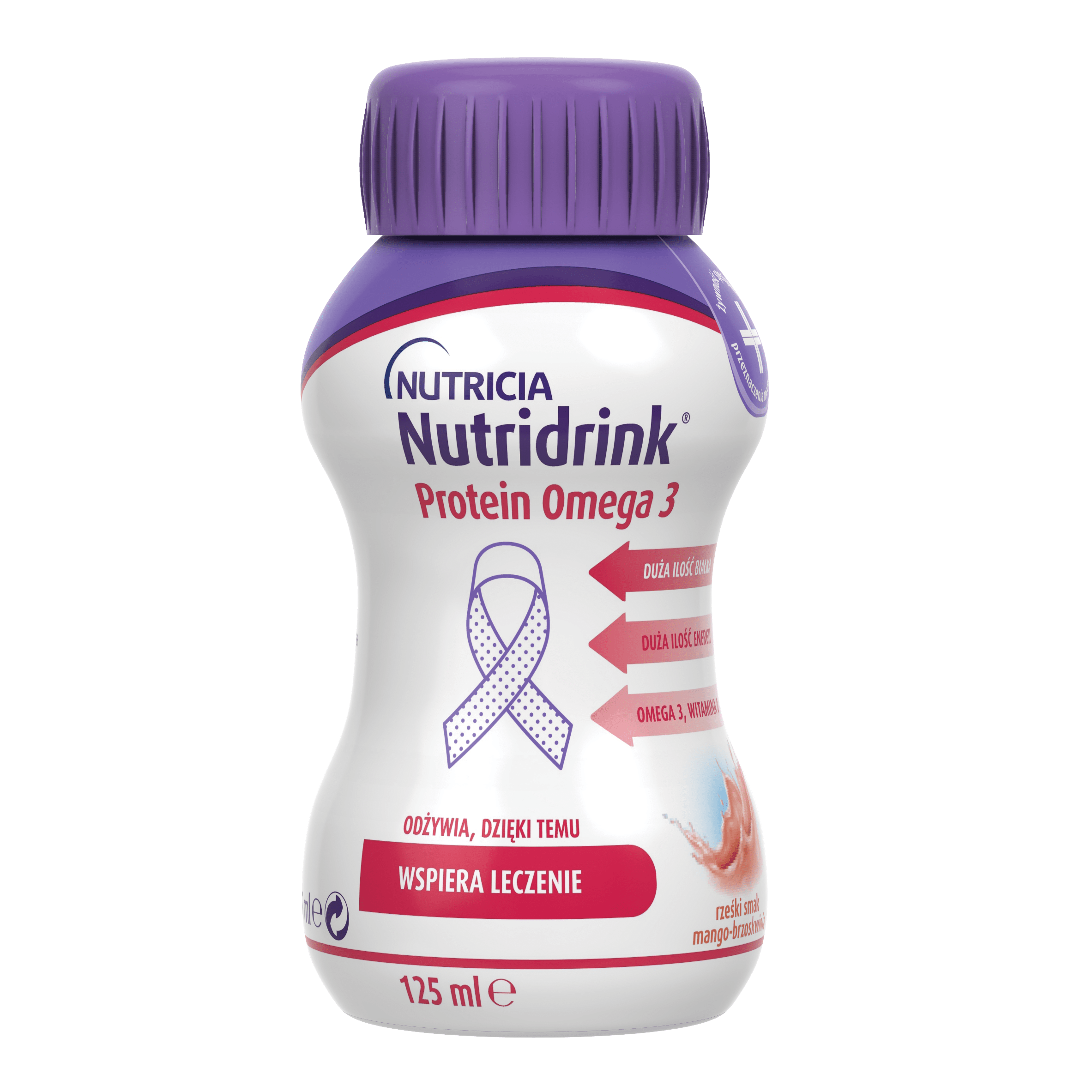 NUTRIDRINK PROTEIN OMEGA 3 Mangų ir persikų skonio